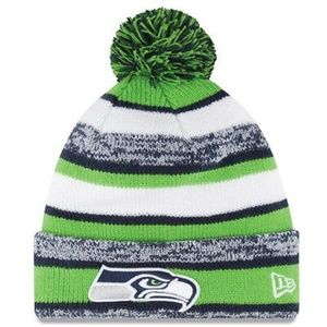 Seattle Seahawks Knit Beanie with Pom Pom - NFL